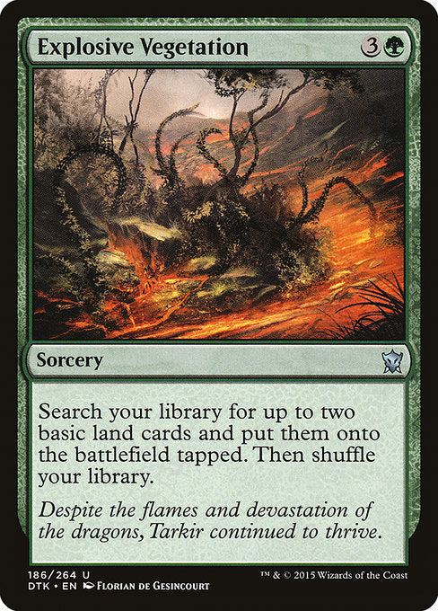 Explosive Vegetation front