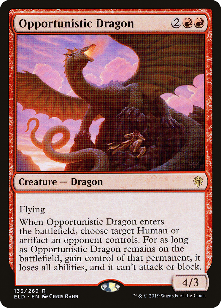 Opportunistic Dragon (ELD) 133 - WZRD TCG