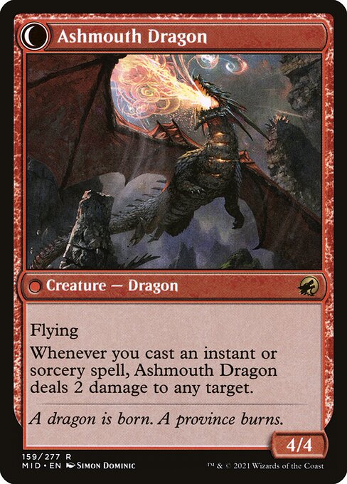 Smoldering Egg // Ashmouth Dragon (Back)