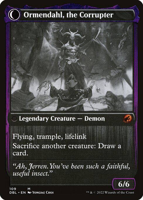 Jerren, Corrupted Bishop // Ormendahl, the Corrupter (Back)