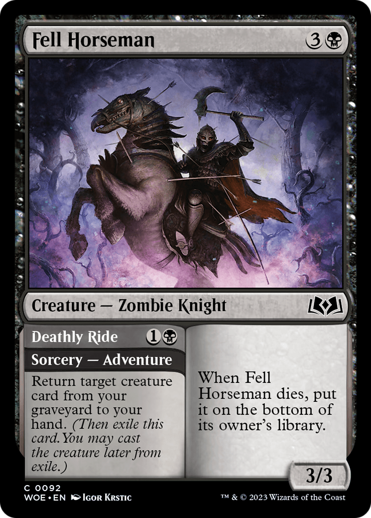 Fell Horseman (DFC) (WOE) 92 - WZRD TCG