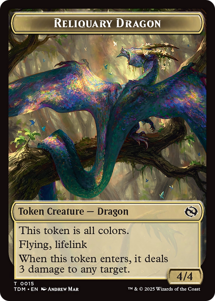 Reliquary Dragon Token // Dragon (TTDM) 15 - WZRD TCG