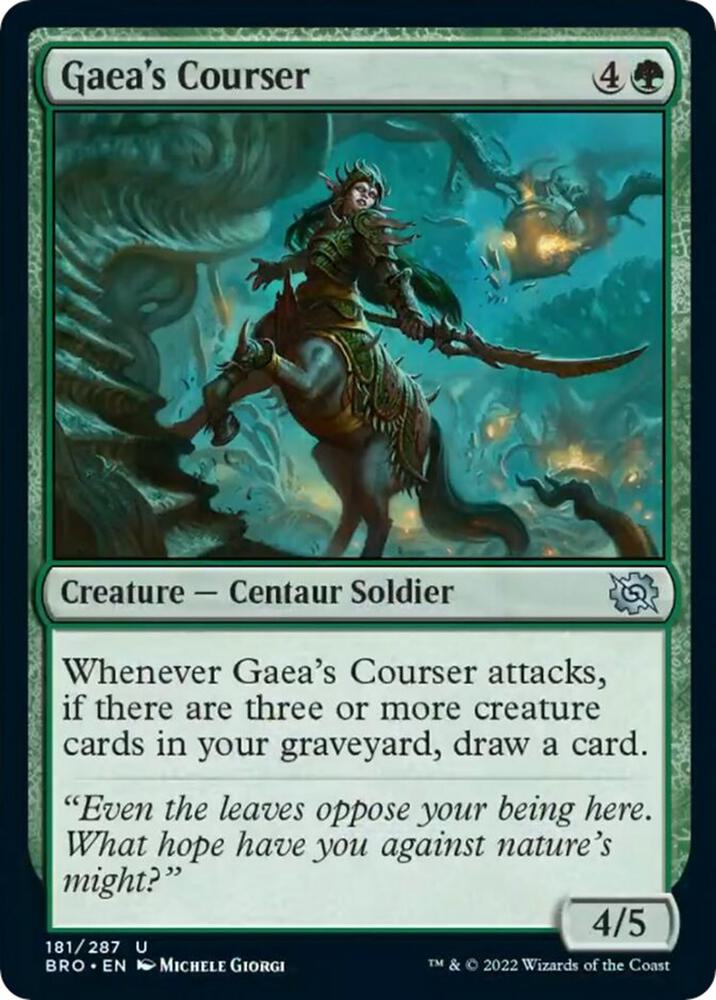 Gaea's Courser, BRO, 181, NM, Foil