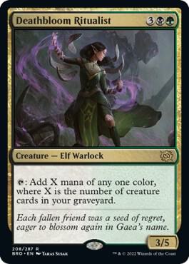 Deathbloom Ritualist, BRO, 208, NM