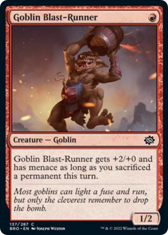 Goblin Blast-Runner, BRO, 137, NM