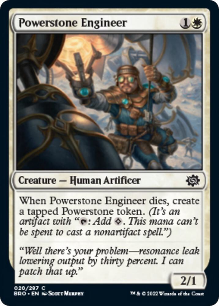 Powerstone Engineer, BRO, 20, NM, Foil