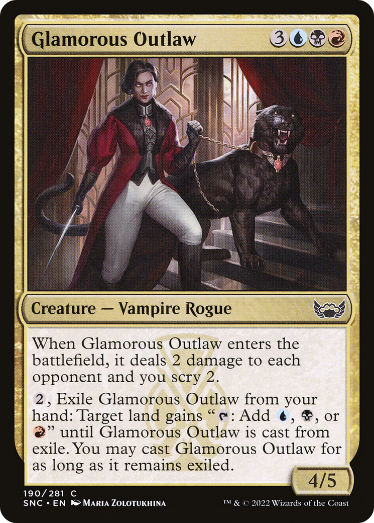 Glamorous Outlaw (SNC) 190 - WZRD TCG