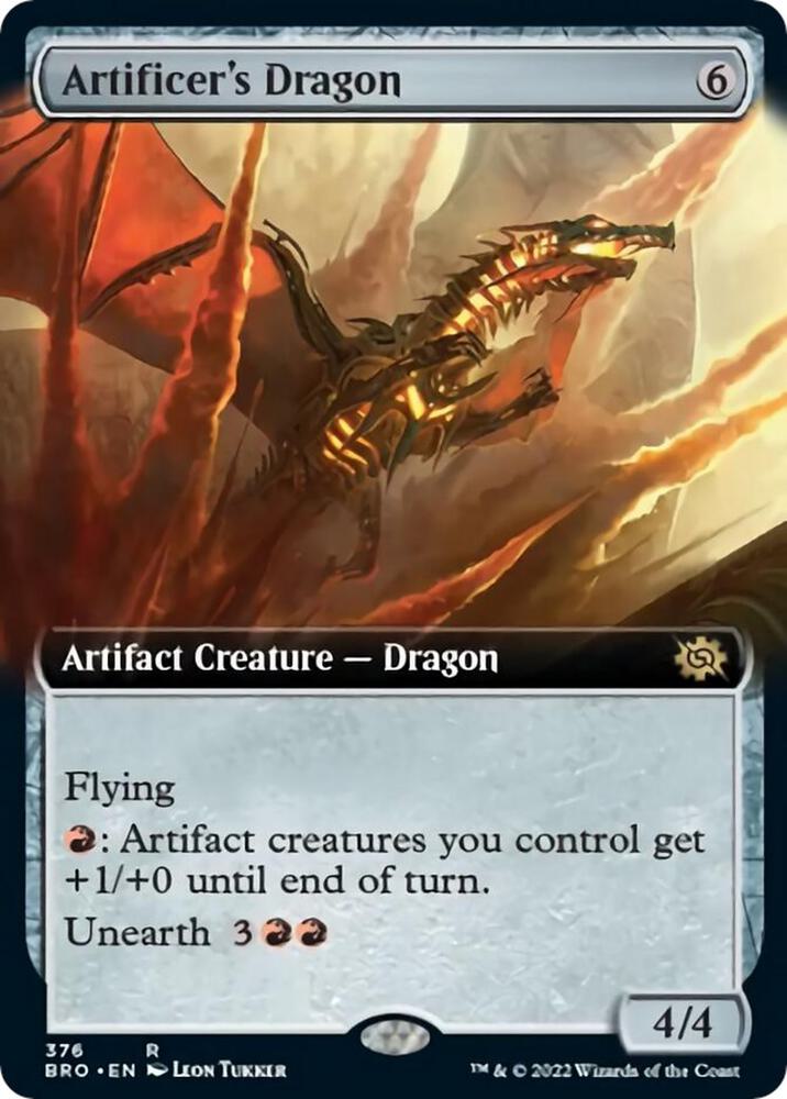 Artificer's Dragon (Extended Art), BRO, 376, NM