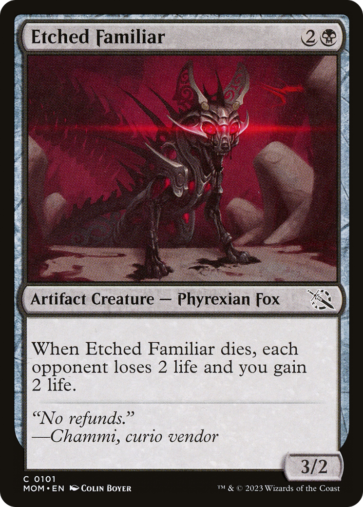Etched Familiar (MOM) 101 - WZRD TCG