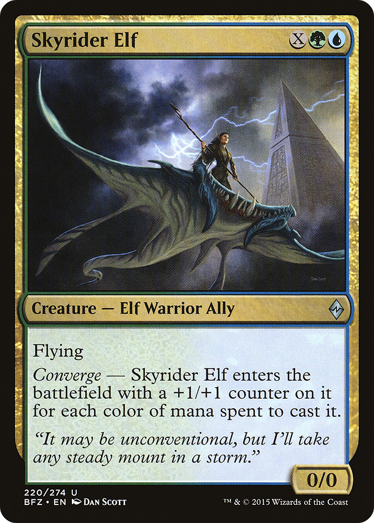 Skyrider Elf (BFZ) 220 - WZRD TCG