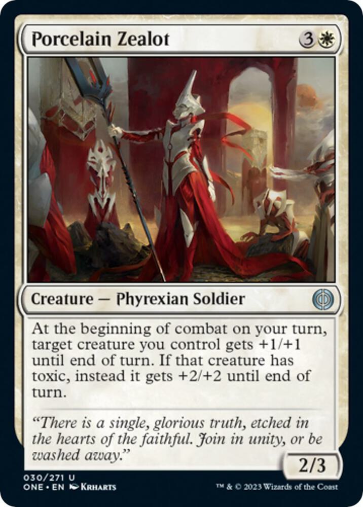 Porcelain Zealot, ONE, 30, NM, Foil