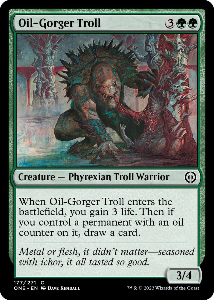 Oil-Gorger Troll, ONE, 177, NM, Foil