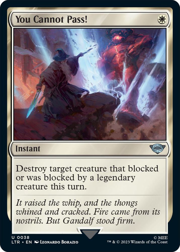 You Cannot Pass!, LTR, 38, NM, Foil