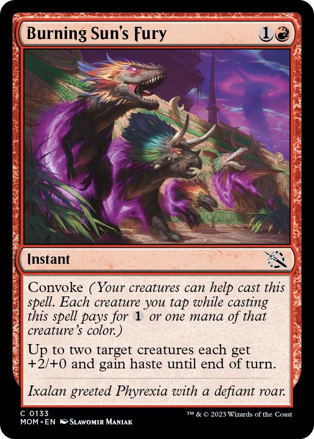 Burning Sun's Fury, MOM, 133, NM, Foil
