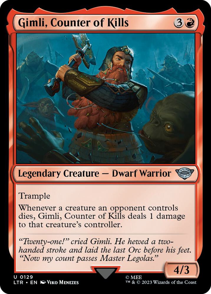 Gimli, Counter of Kills, LTR, 129, NM