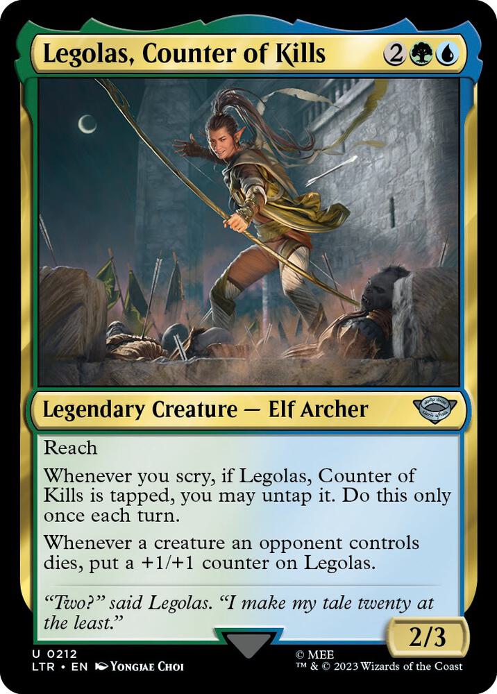 Legolas, Counter of Kills, LTR, 212, NM