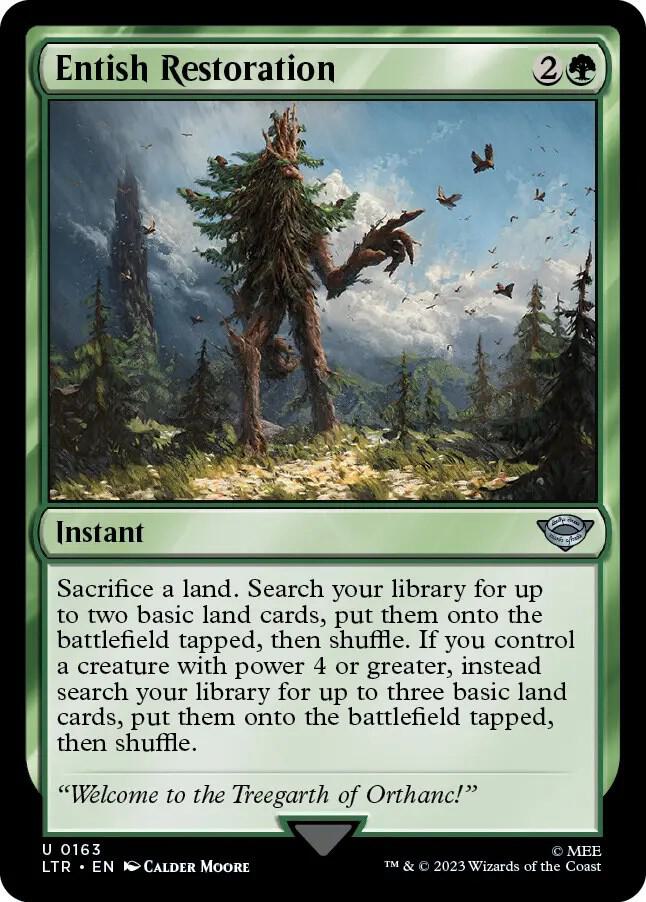 Entish Restoration, LTR, 163, NM, Foil