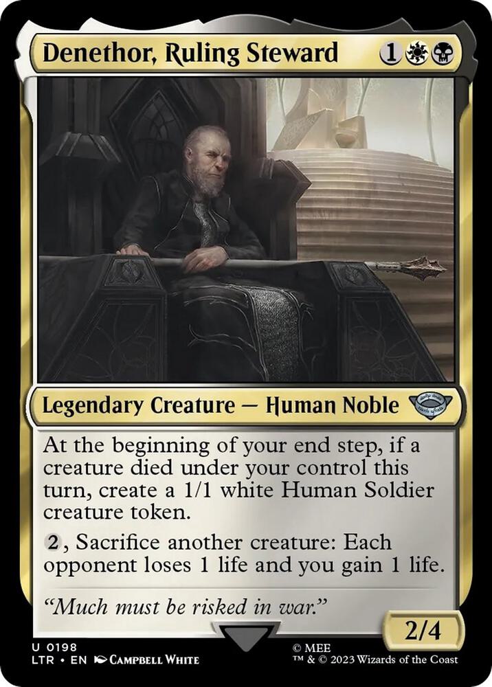 Denethor, Ruling Steward, LTR, 198, NM