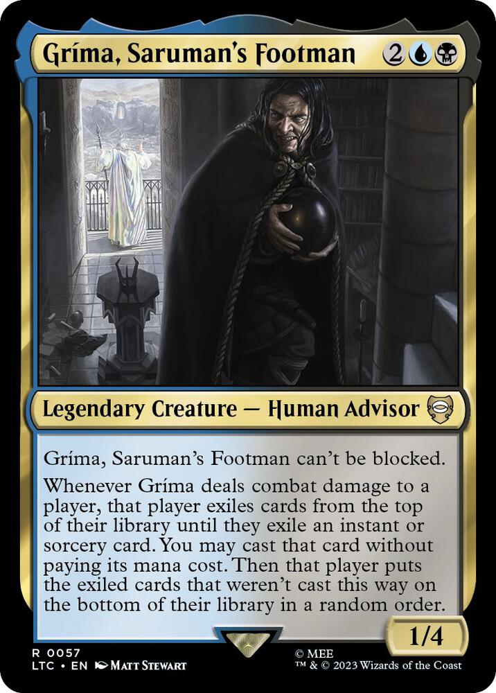 Grima, Saruman's Footman, LTC, 57, NM