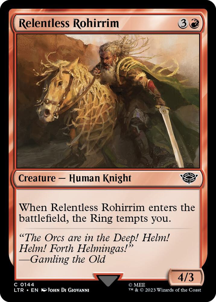 Relentless Rohirrim, LTR, 144, NM, Foil