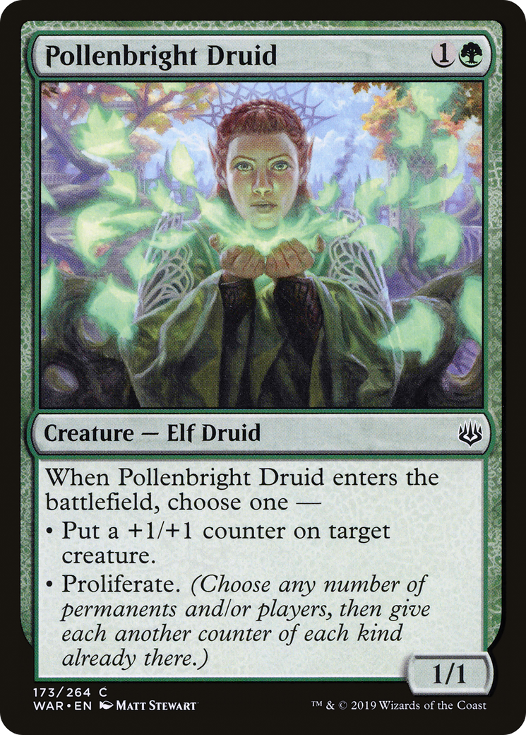 Pollenbright Druid (WAR) 173 - WZRD TCG