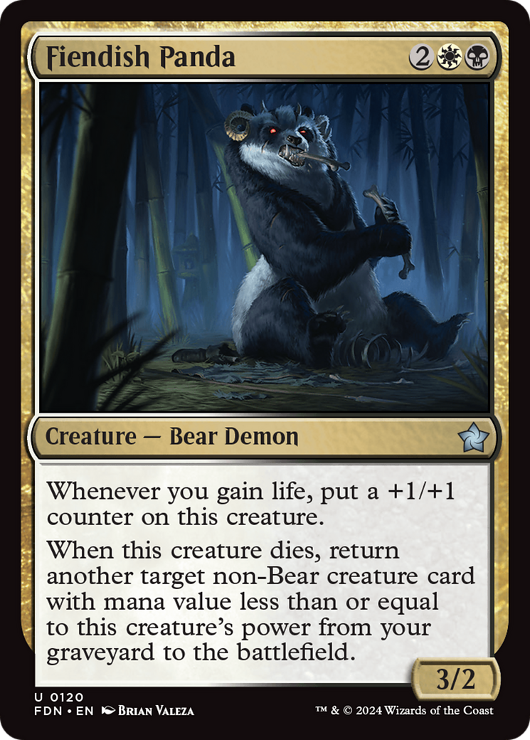 Fiendish Panda (FDN) 120 - WZRD TCG
