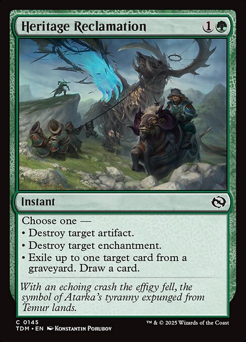 Heritage Reclamation front