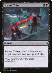 Sorin's Thirst (WAR) 104 - WZRD TCG