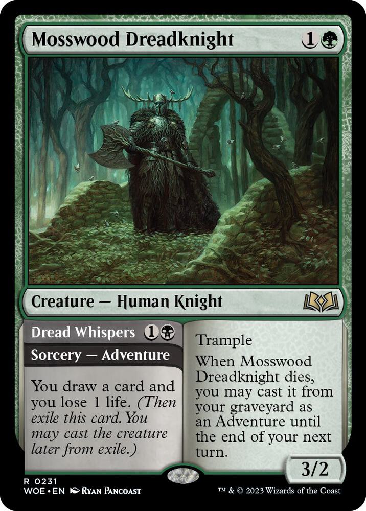 Mosswood Dreadknight, WOE, 231, NM