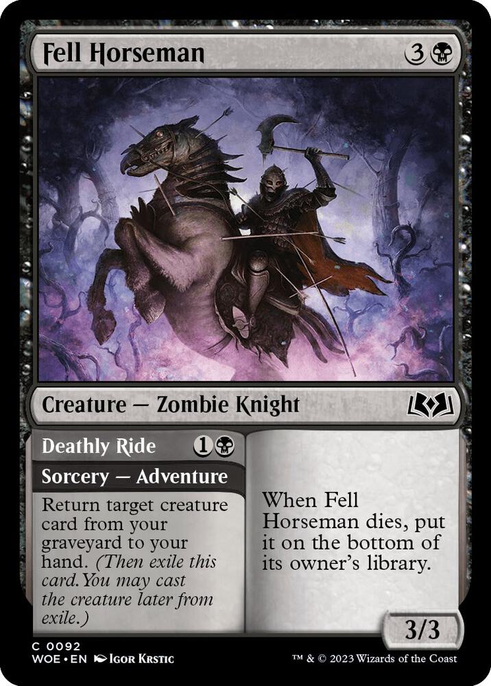Fell Horseman, WOE, 92, NM, Foil
