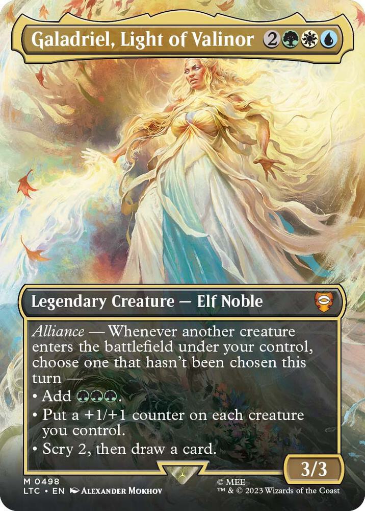 Galadriel, Light of Valinor (Borderless),, 498, Near Mint, Foil
