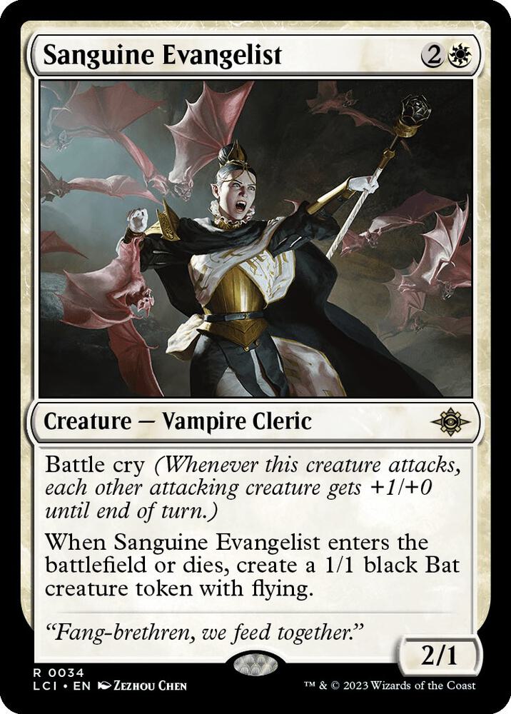 Sanguine Evangelist, LCI, 34, NM