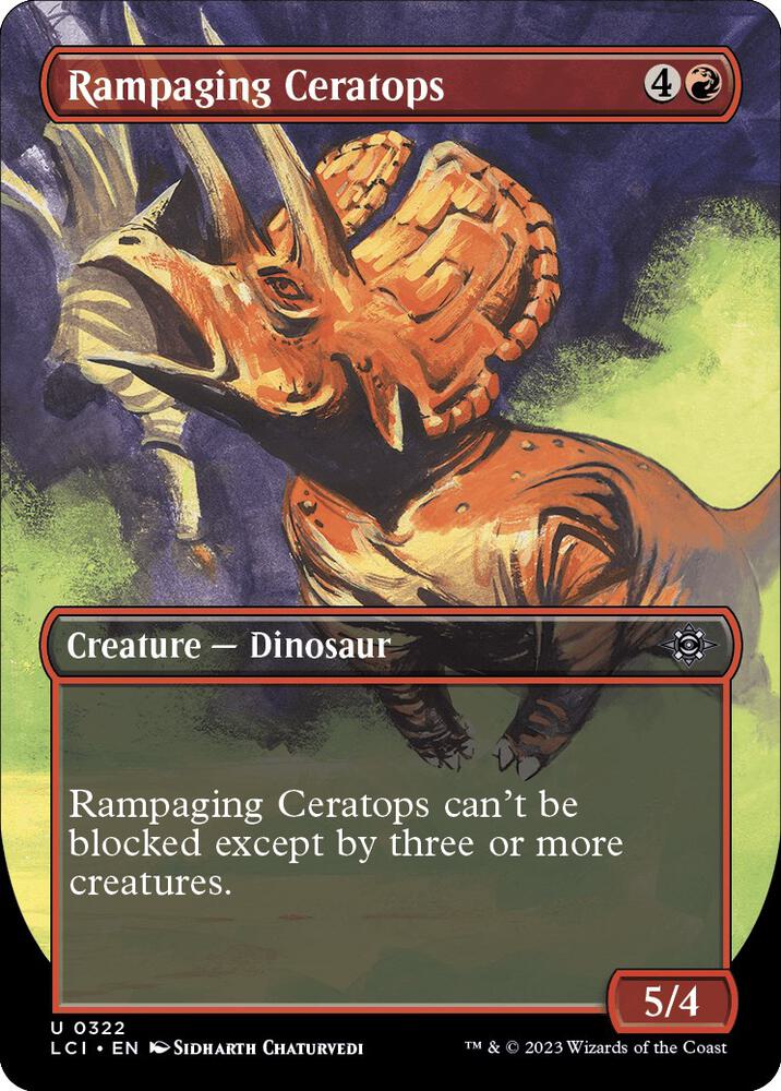 Rampaging Ceratops (Borderless), LCI, 322, NM, Foil
