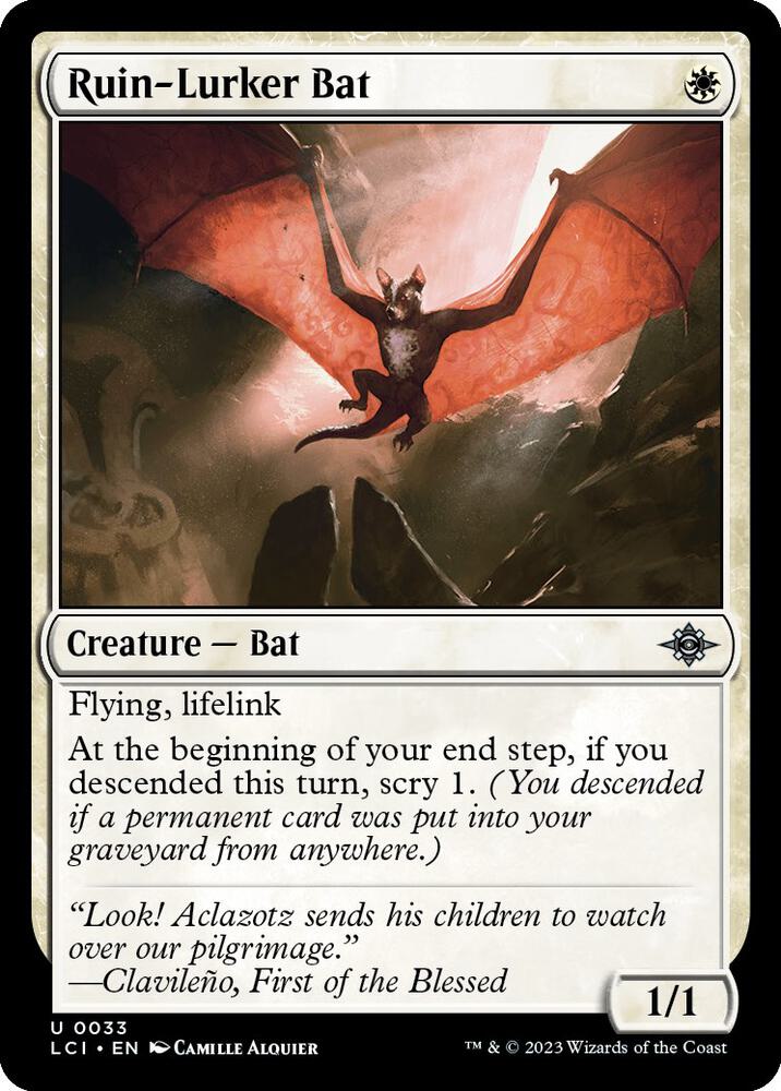 Ruin-Lurker Bat, LCI, 33, NM
