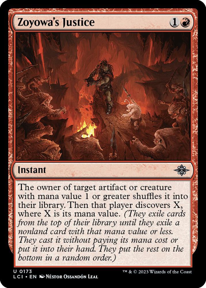 Zoyowa's Justice, LCI, 173, NM