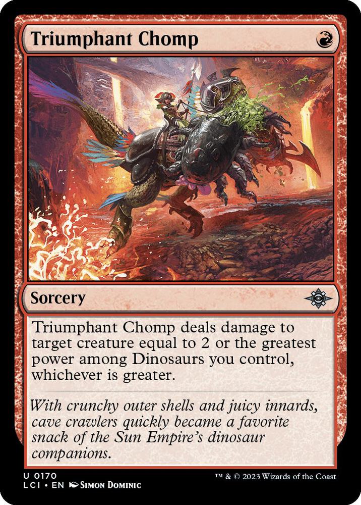 Triumphant Chomp, LCI, 170, NM, Foil