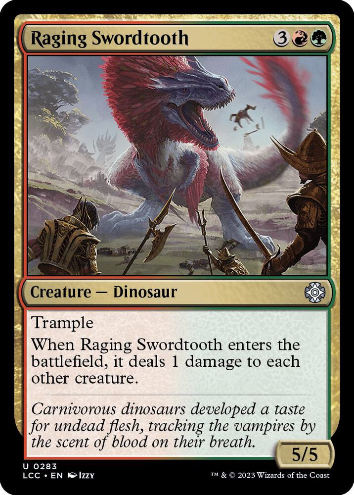 Raging Swordtooth, LCC, 283, NM