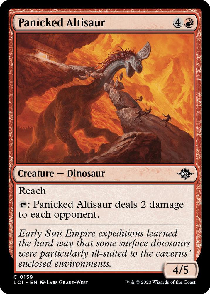 Panicked Altisaur, LCI, 159, NM