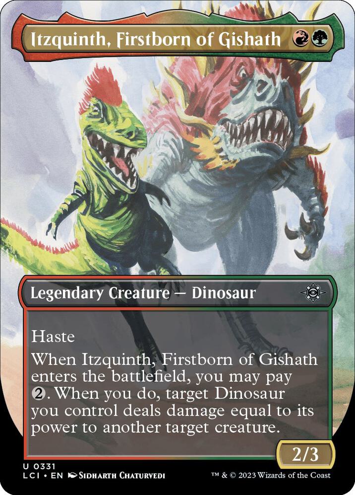 Itzquinth, Firstborn of Gishath (Borderless), LCI, 331, NM, Foil