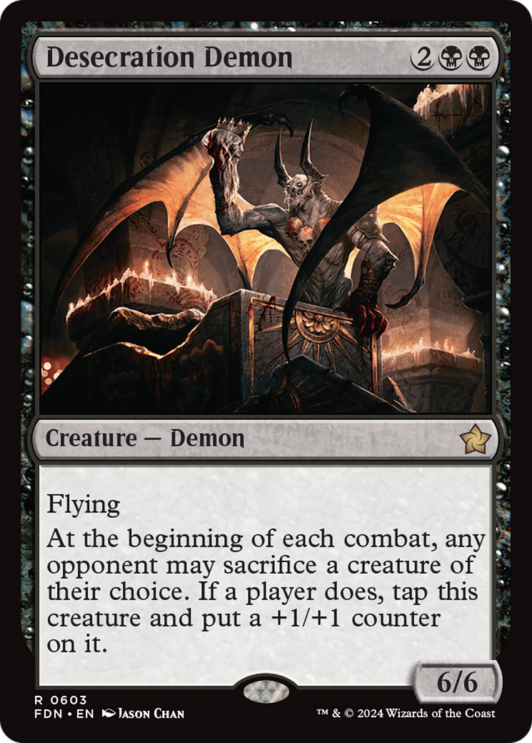 Desecration Demon (FDN) 603 - WZRD TCG