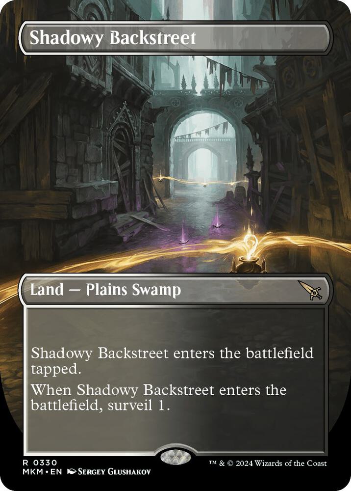 Shadowy Backstreet (Borderless),, 330, Near Mint, Foil