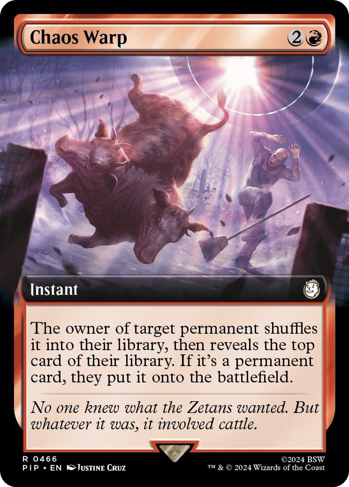 Chaos Warp (Extended Art), PIP, 466, NM