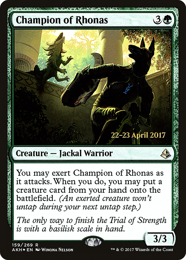 Champion of Rhonas (PAKH) 159s - WZRD TCG