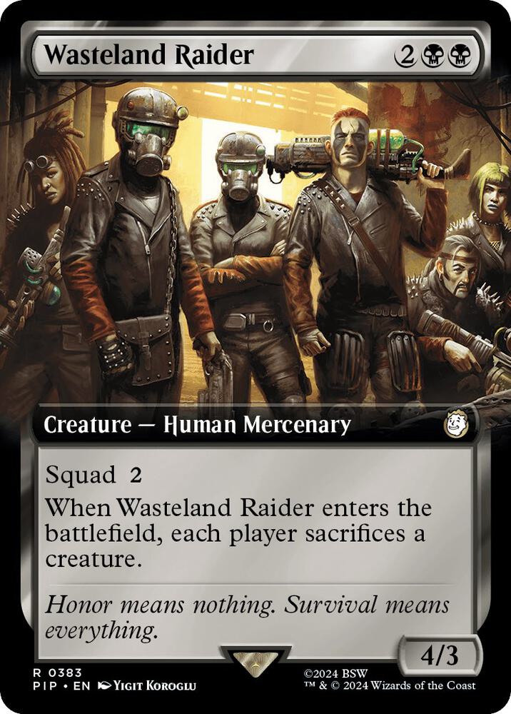 Wasteland Raider (Extended Art), PIP, 383, NM