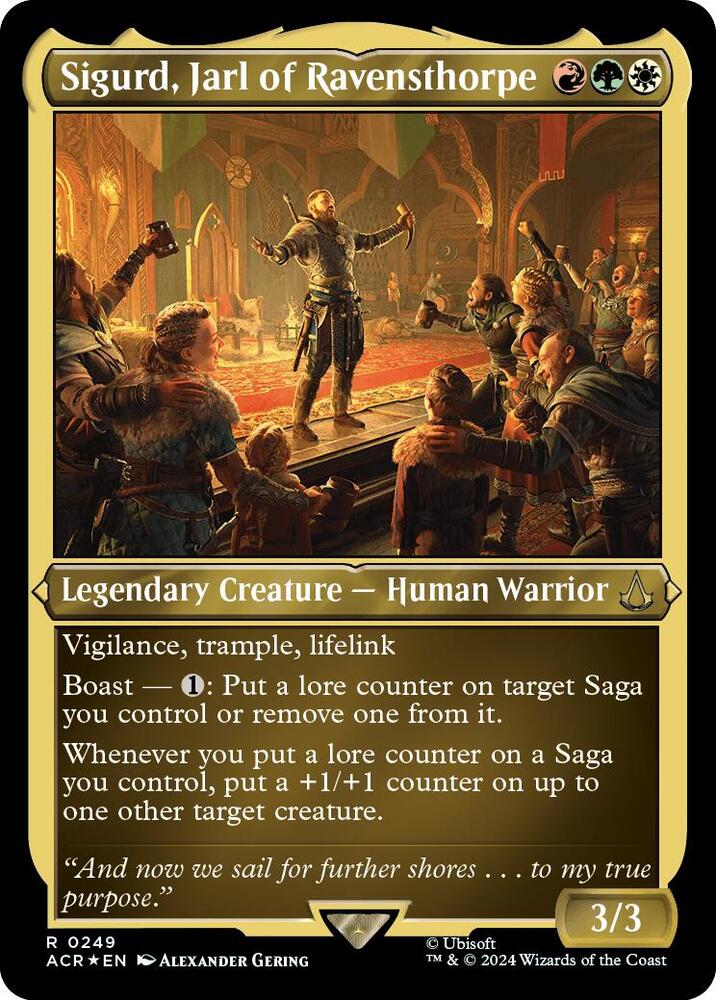 Sigurd, Jarl of Ravensthorpe (Foil Etched), ACR, 249, NM, Foil