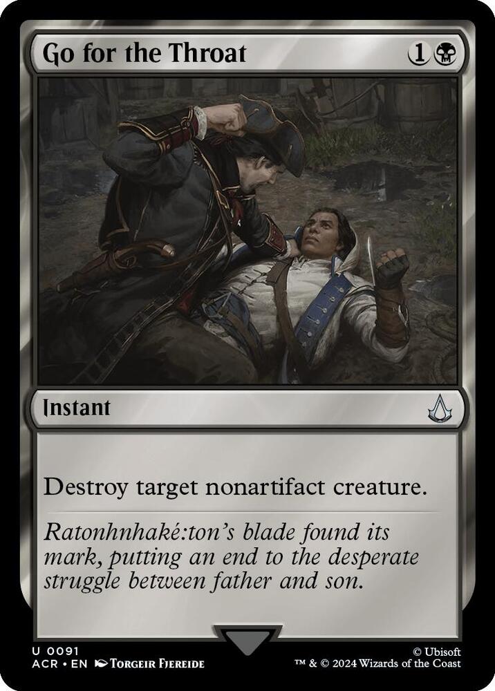 Go for the Throat, ACR, 91, NM, Foil