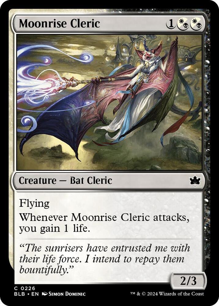 Moonrise Cleric, BLB, 226, NM