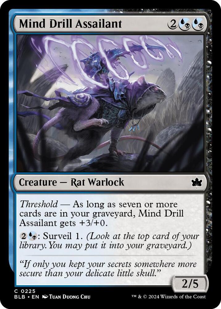 Mind Drill Assailant, BLB, 225, NM, Foil