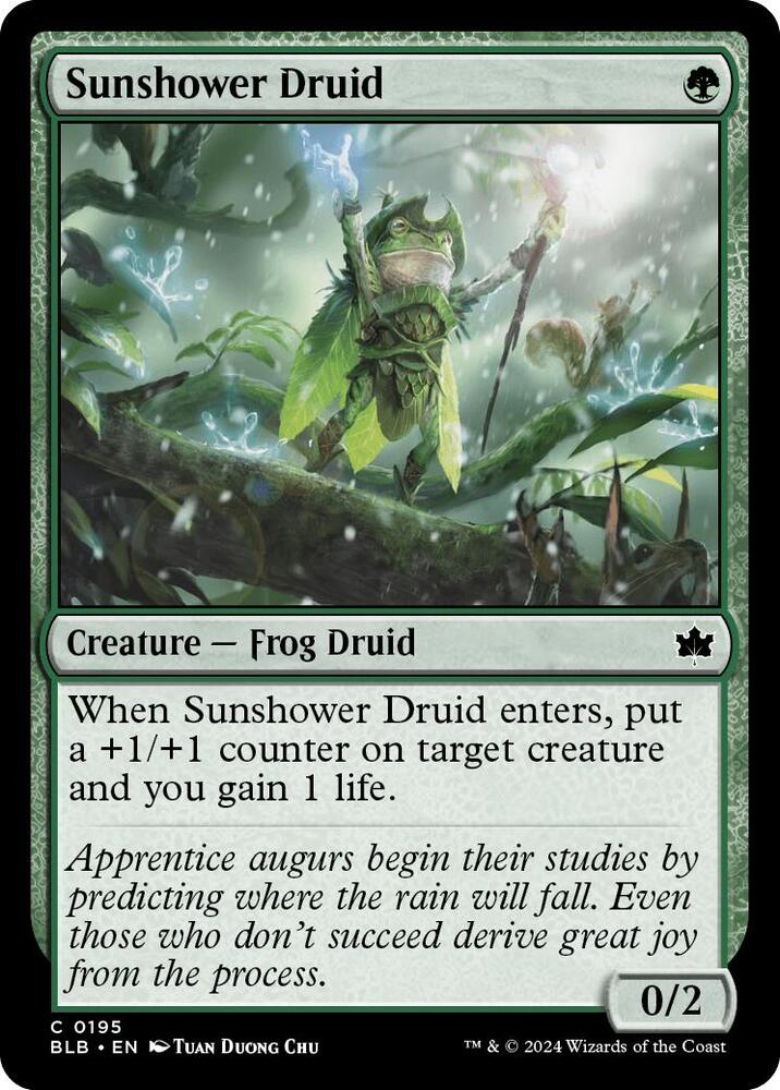 Sunshower Druid, BLB, 195, NM