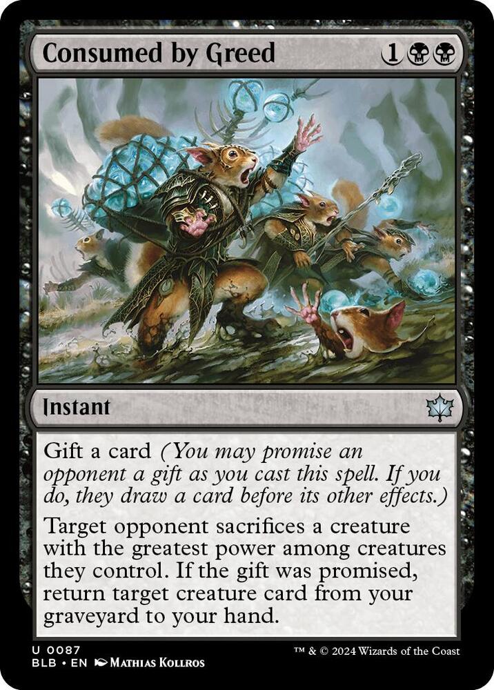 Consumed by Greed, BLB, 87, NM